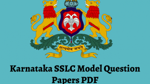 Karnataka SSLC (Class 10th) Question Paper All Subjects Pdf download free No.1