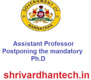 Assistant Professor Postponing the mandatory Ph.D download now 2021
